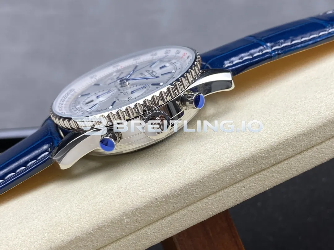 Breitling Navitimer B01 Chronograph AB0139A71G1P1 41mm Silver White Sunburst Subdial Aviation Slide Rule Bezel Replica Right View