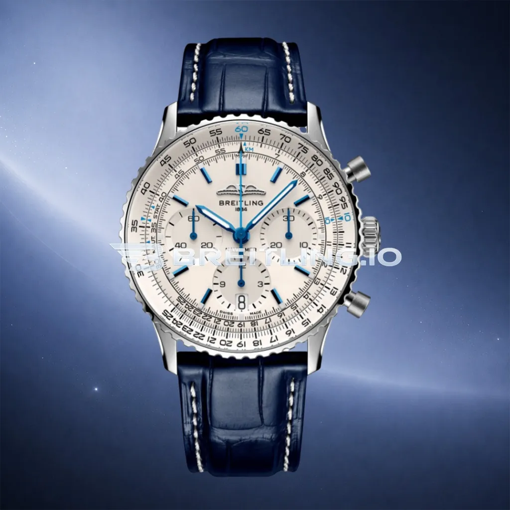 Breitling Navitimer B01 Chronograph AB0139A71G1P1 41mm Silver White Sunburst Subdial Aviation Slide Rule Bezel Replica First Image