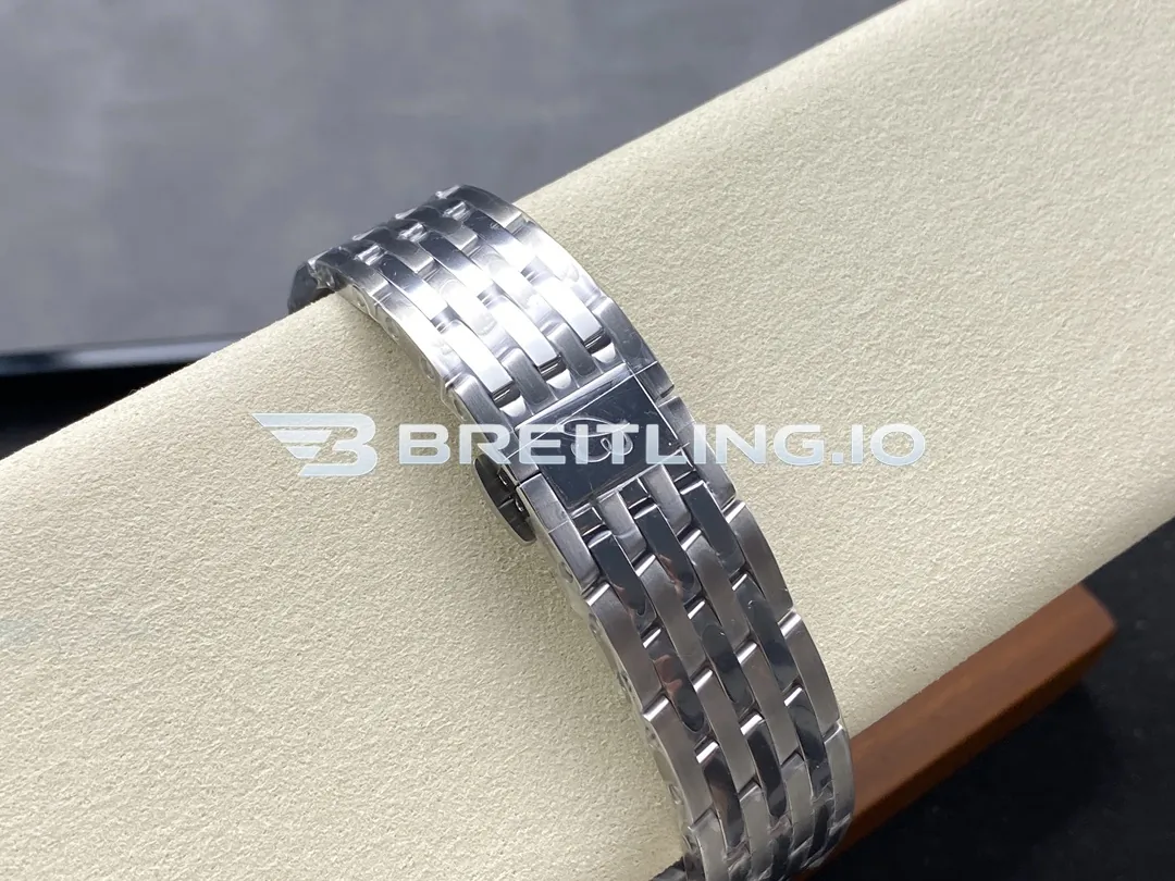 Breitling Navitimer Chronograph 41 PB02301A1B1A1 Black Dial Stainless Steel Slide Rule Bezel Pilot Replica Strap And Clasp