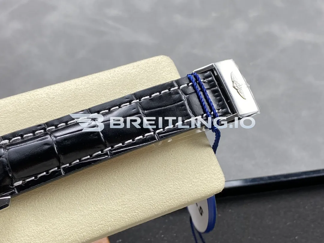 Breitling Navitimer B01 Chronograph 43 AB0121211C1P1 Deep Blue Sunburst Dial Steel Black Leather Aviation Replica Strap And Clasp