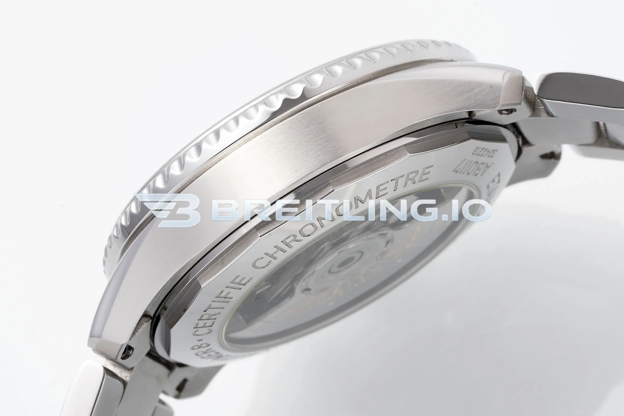 Breitling Navitimer 8 B01 Chronograph 43 AB0117131B1A1 Black Arabic Numeral Dial Stainless Steel Slide Rule Bezel Pilot Replica Left View