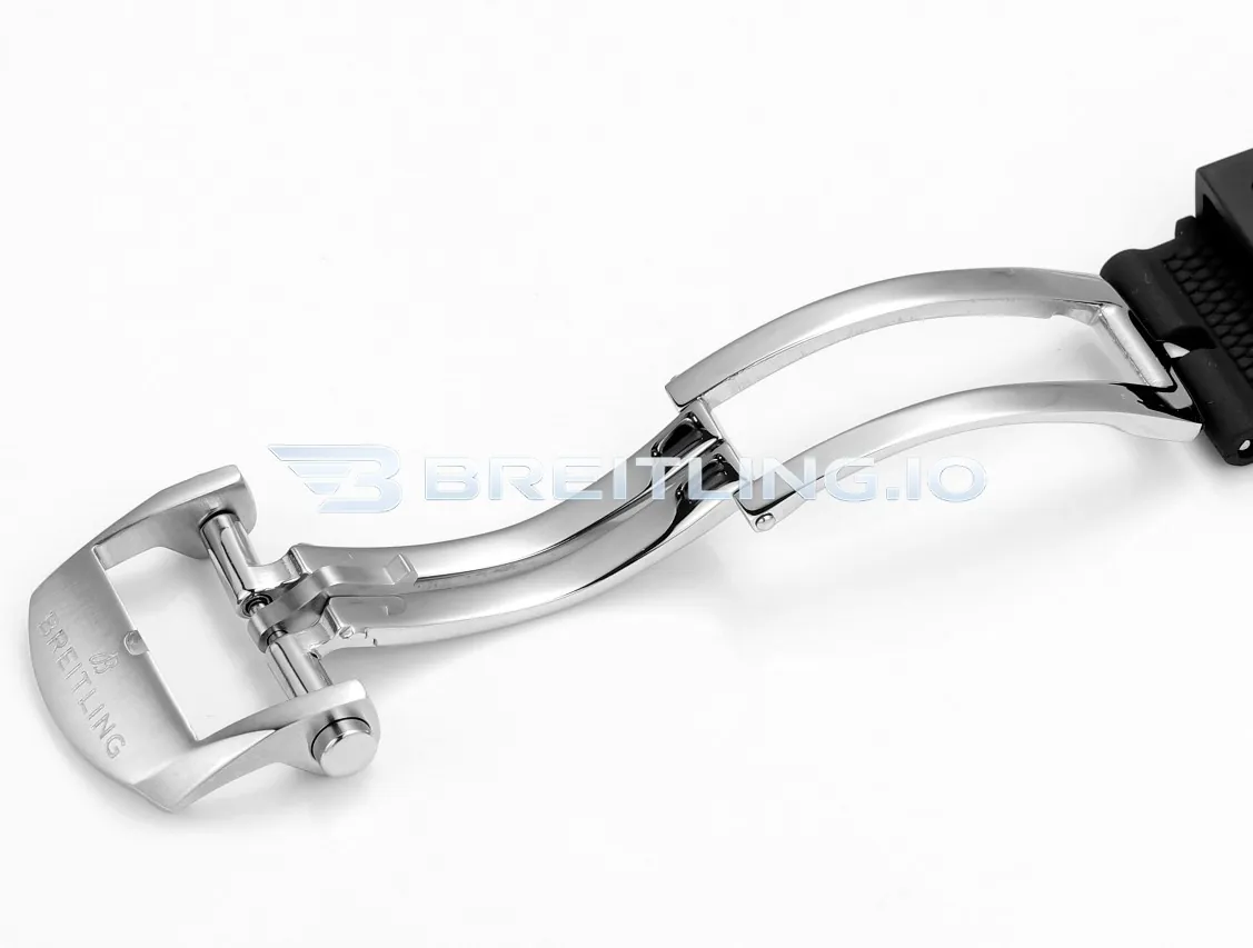 Breitling Super Chronomat B01 44  AB0136251B1S1 Black Panda Dial Steel Rubber Strap Chronograph Replica Clasp