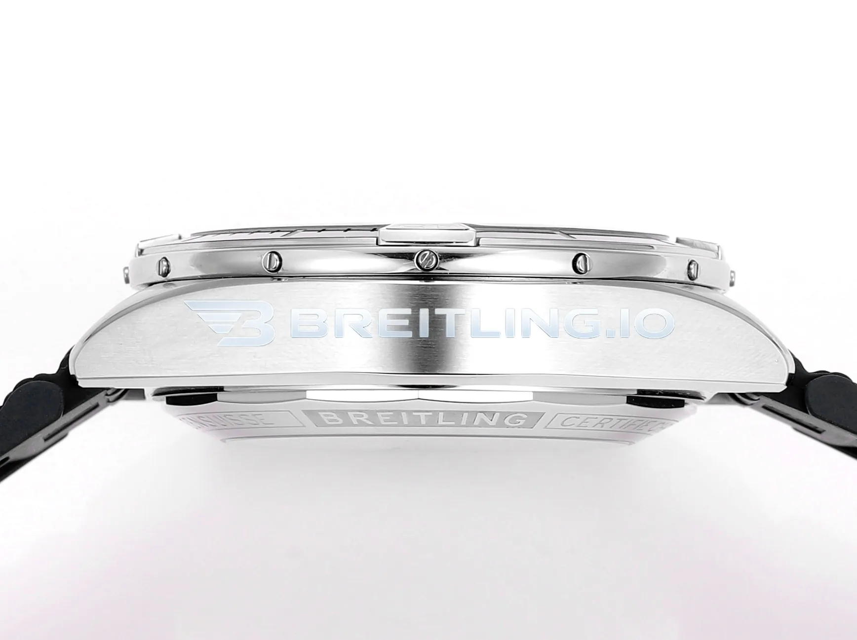 Breitling Super Chronomat B01 44  AB0136251B1S1 Black Panda Dial Steel Rubber Strap Chronograph Replica Left View