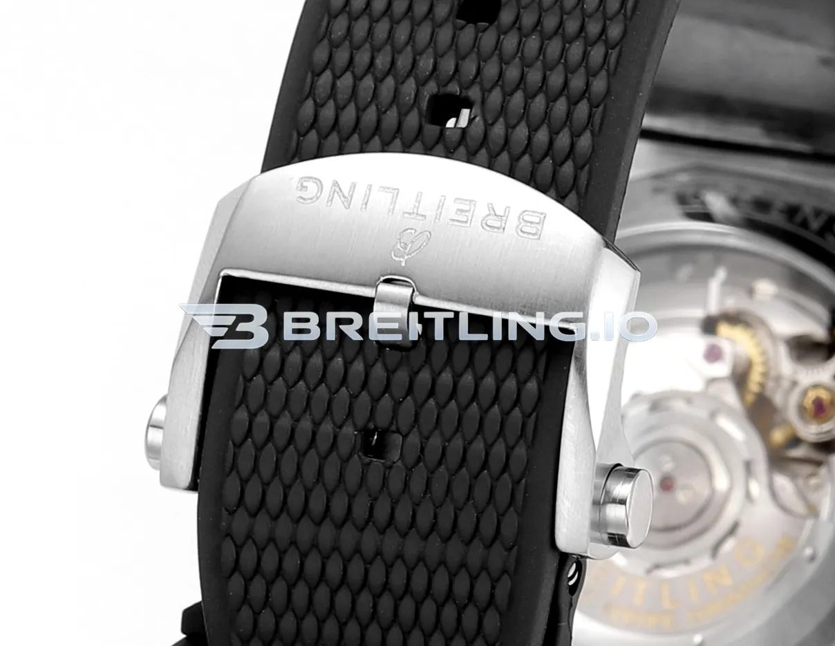 Breitling Super Chronomat B01 44  AB0136251B1S1 Black Panda Dial Steel Rubber Strap Chronograph Replica Strap And Clasp