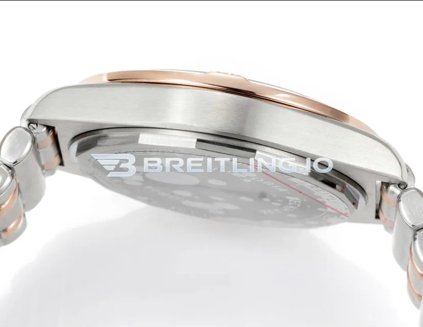 Breitling Chronomat U77310101A2U1 32mm White Mother Of Pearl Dial Polished Rose Gold Bezel Replica Left View