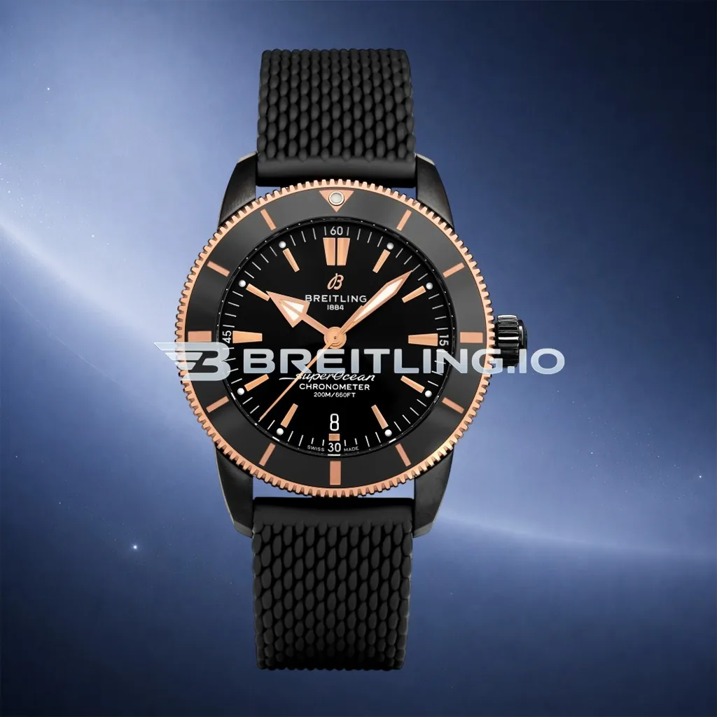 Breitling Superocean Heritage II UB20303A1B1S1 44mm Black Sunburst Dial Black Ceramic Bezel Replica First Image
