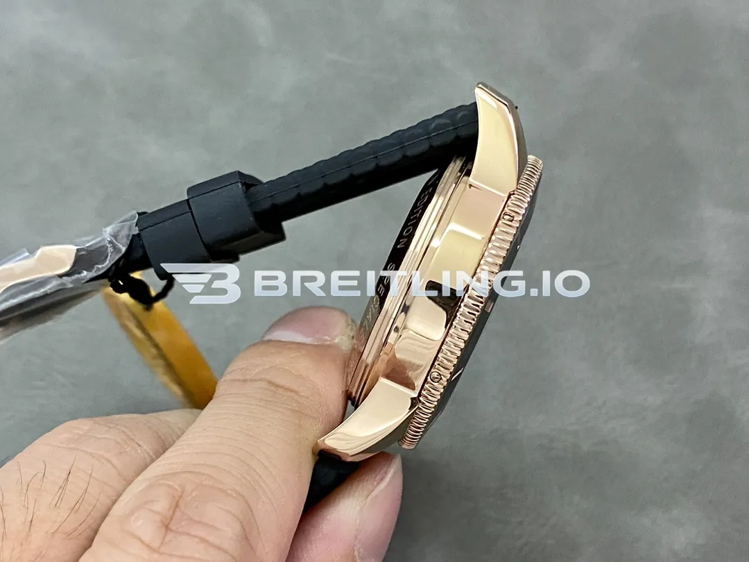 Breitling Superocean Heritage B20 RB2010121B1S1 42mm Deep Blue Sunburst Dial Black Ceramic Rotating Bezel Replica Left View