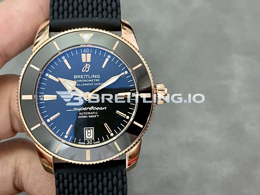 Breitling Superocean Heritage B20 RB2010121B1S1 42mm Deep Blue Sunburst Dial Black Ceramic Rotating Bezel Replica Front View