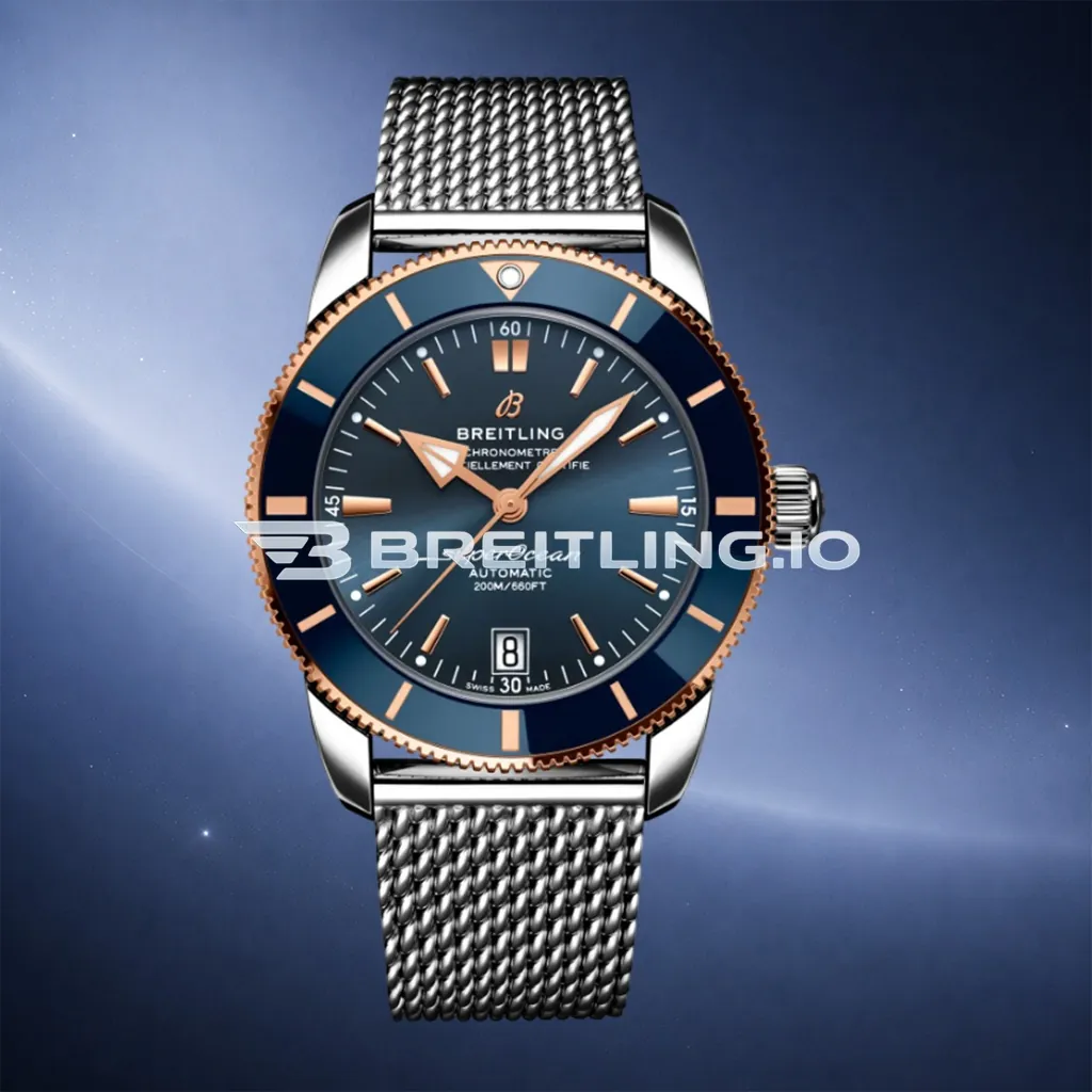Breitling Superocean Heritage B20 UB2010161C1A1 42mm Royal Blue Sunburst Dial Blue Ceramic Rotating Bezel Replica First Image