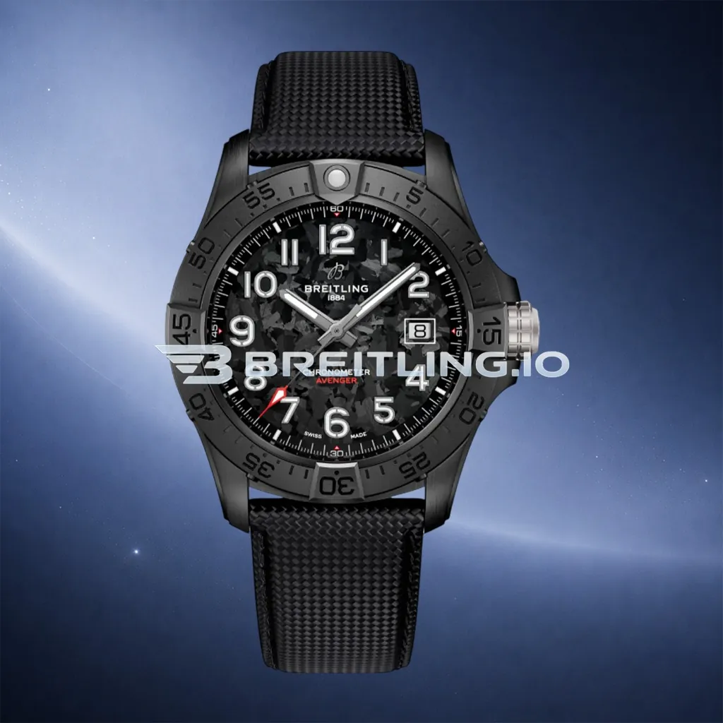 Breitling Avenger S17328101B1X1 42mm Black Camouflage Dial Black Ceramic Bidirectional GMT Bezel Replica First Image
