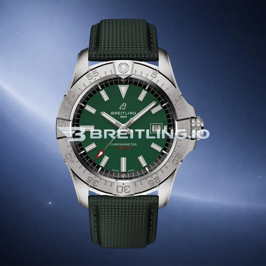Breitling Avenger A17328101L1X1 42mm Military Green Dial Brushed Satin Stainless Steel Bidirectional GMT Bezel Replica First Image