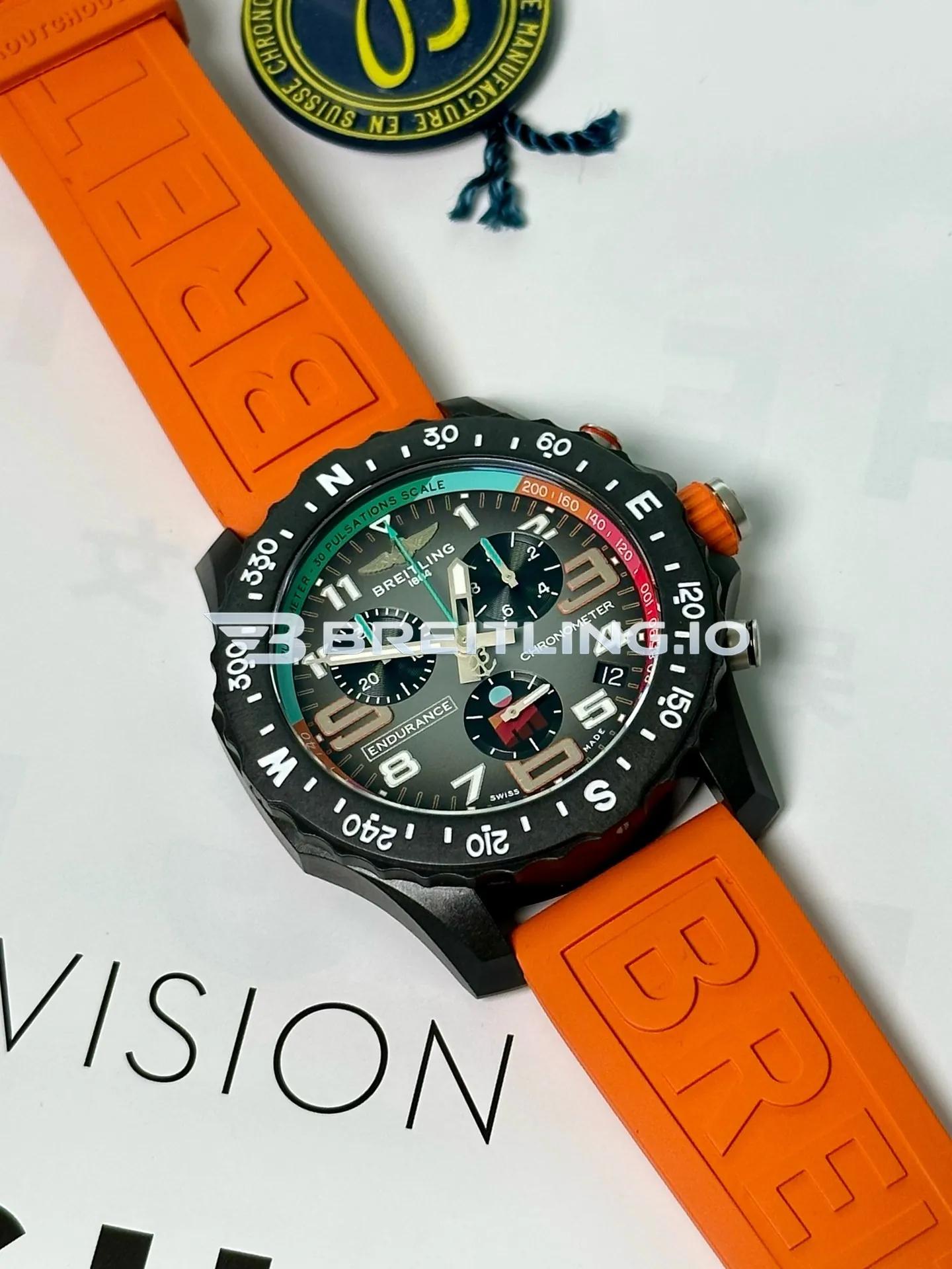 Breitling Professional Endurance Pro Ironman 70.3 X823101A1M1S1 44mm Grey Black Chronograph Dial Directional Compass Bezel Replica Dial Detail 2