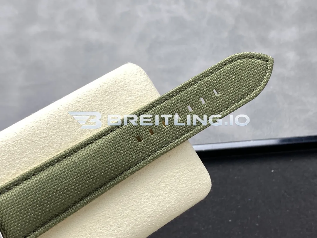 Breitling Avenger A17328101L1X1 42mm Military Green Dial Brushed Satin Stainless Steel Bidirectional GMT Bezel Replica Strap