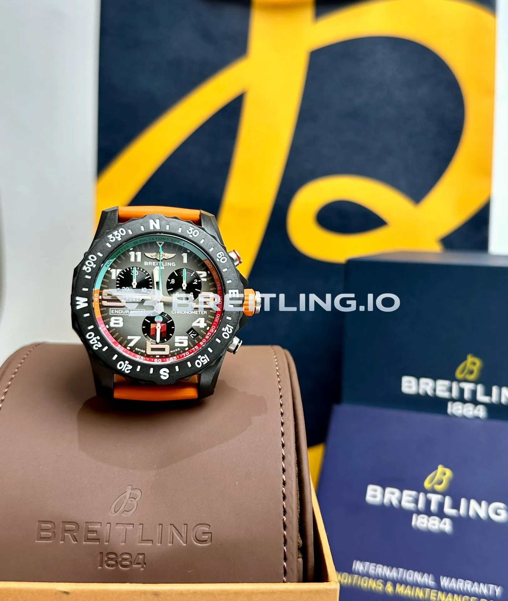 Breitling Professional Endurance Pro Ironman 70.3 X823101A1M1S1 44mm Grey Black Chronograph Dial Directional Compass Bezel Replica Front View