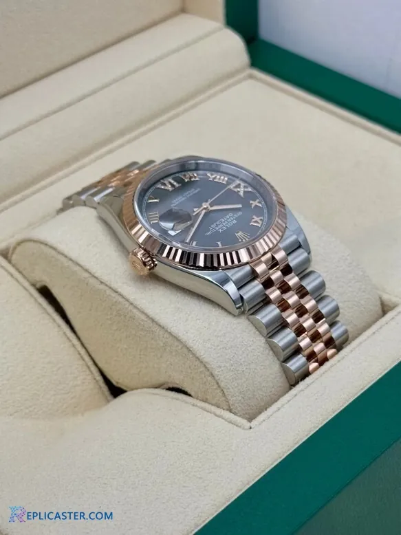 Datejust 36mm slate rhodium dial detail