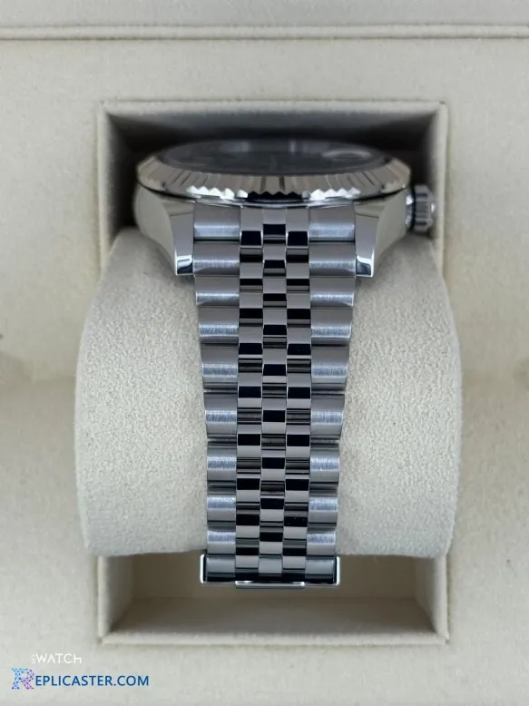 Replica Rolex Sky-Dweller angled view