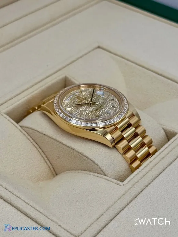 Rolex Day-Date 40mm case and bezel detail
