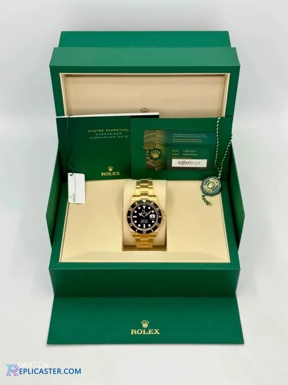 Rolex Submariner 41mm gold watch - front view