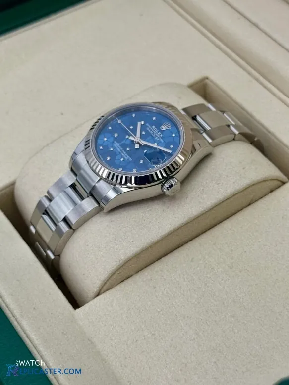 Datejust 31mm fluted bezel close-up
