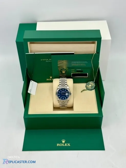 Rolex Datejust 36mm Blue Dial replica - front view
