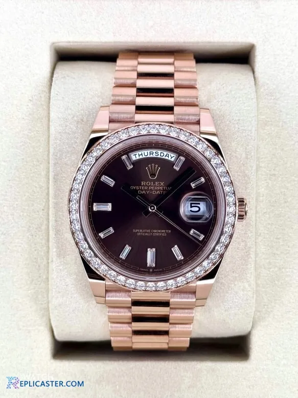 Rolex Day-Date watch in box with papers