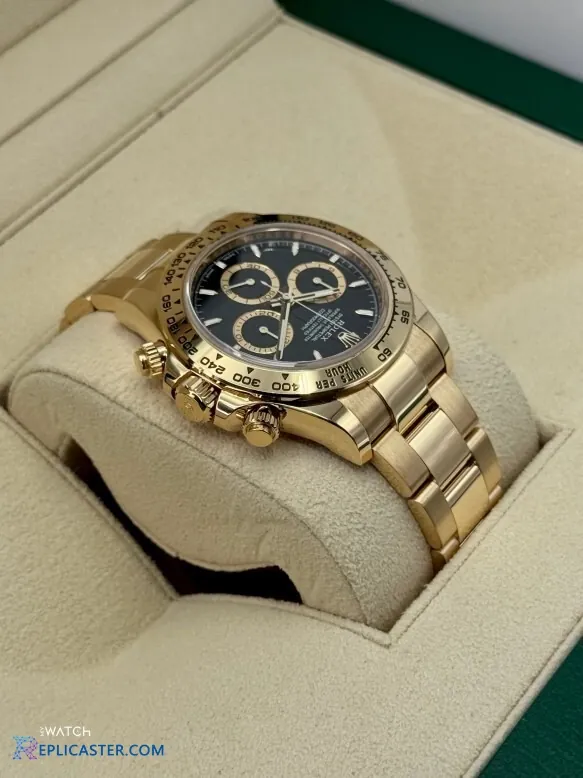 Rolex Daytona 40mm black dial close-up