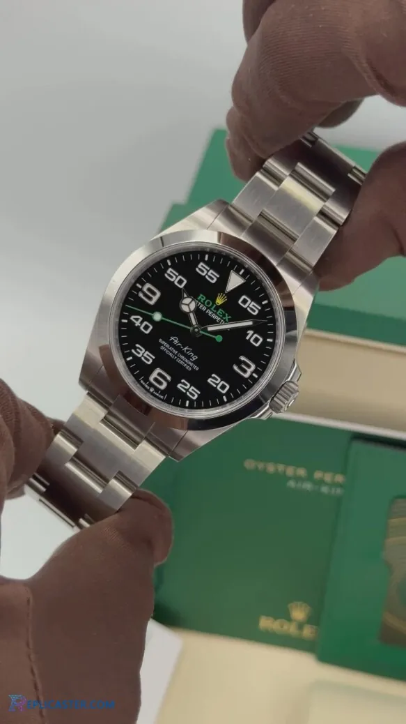 Rolex Air-King 40mm watch angled view