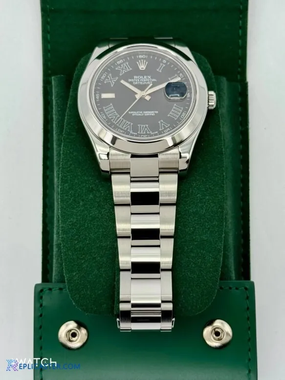 Replica Rolex Datejust II bezel close-up