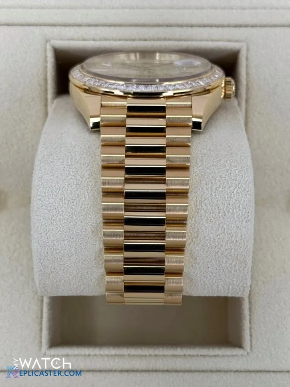 Rolex Day-Date 40mm crown and bezel diamonds