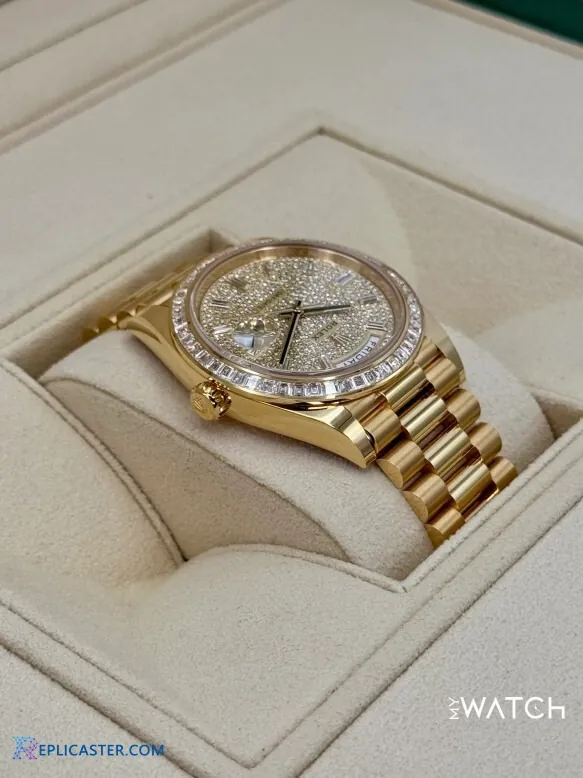 Rolex Day-Date 40mm dial with diamond details
