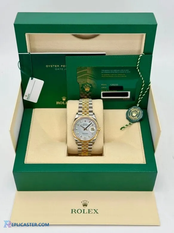Rolex Datejust 36mm replica, front view