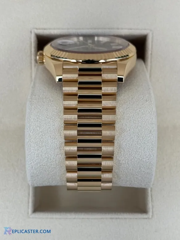Rolex Day-Date fluted bezel detail