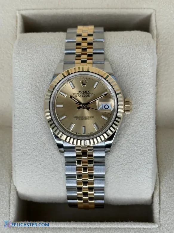 Back of Rolex Lady Datejust 28mm replica watch case
