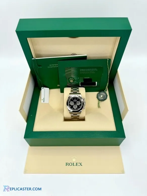 Rolex Daytona 40mm black dial, front view