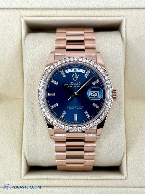 Rolex Day-Date 36mm - Full watch view on cushion