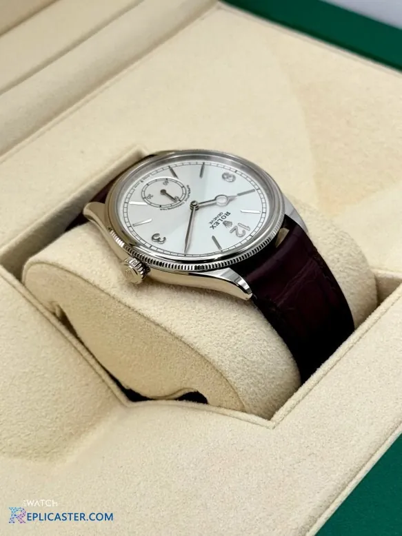 Rolex Perpetual 1908 dial detail with seconds subdial