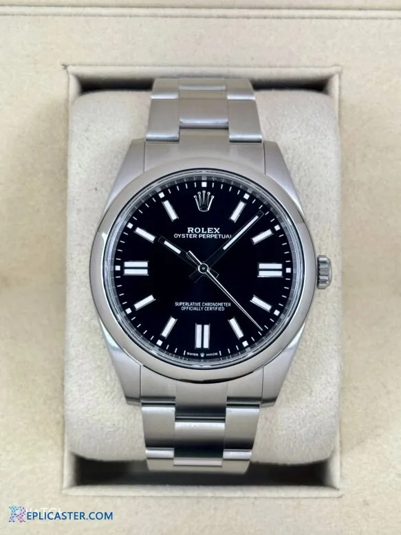 Rolex Oyster Perpetual 41mm back of case detail