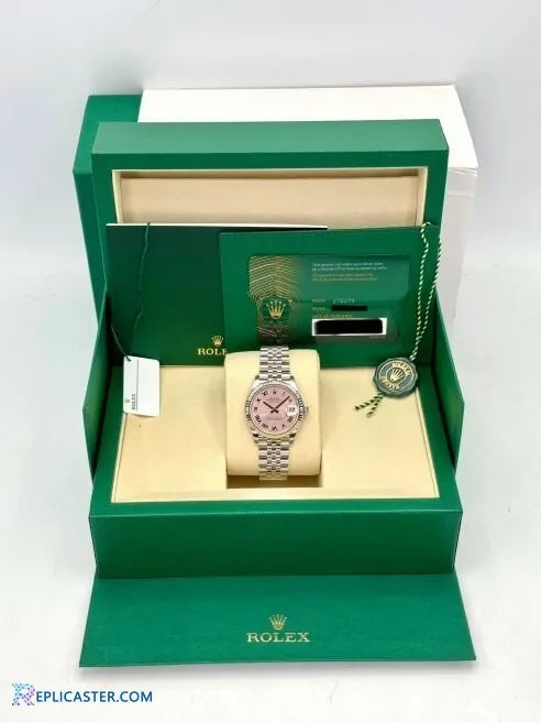 Rolex Datejust 31mm Pink Dial front view