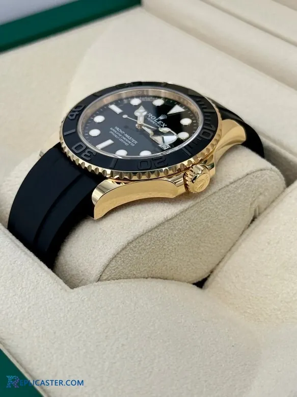 Rolex Yacht-Master 42mm Oysterflex band close-up