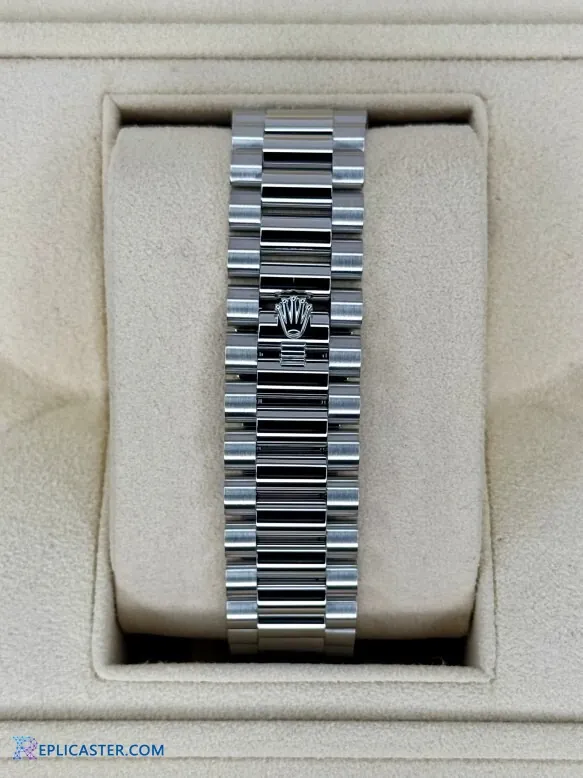 Rolex Day-Date day and date window close-up