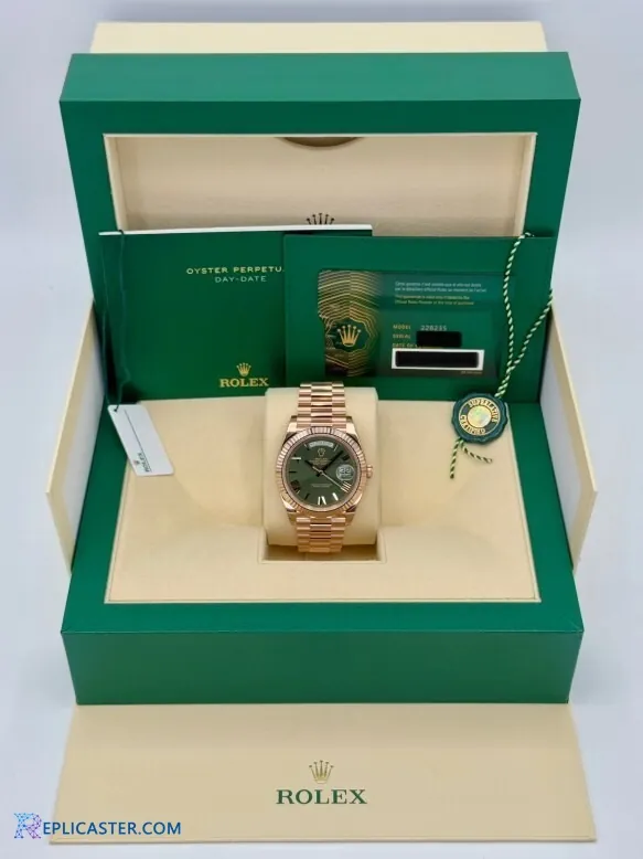 Rolex Day-Date 40mm Rose Gold - Angled View