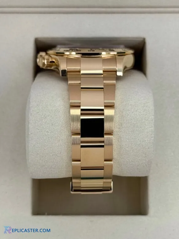 Rolex Daytona 40mm gold watch, angled view