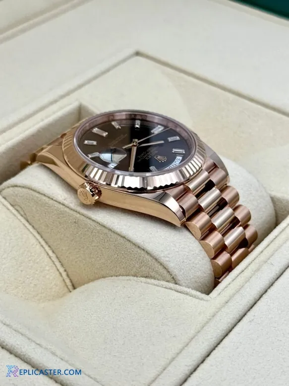 Rolex Day-Date 40mm, chocolate dial detail