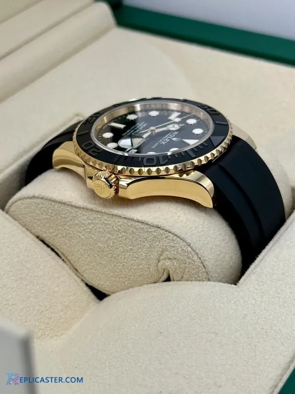 Yacht-Master 42mm dial detail, black face
