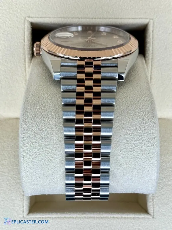 Datejust 41mm crown and bezel detail