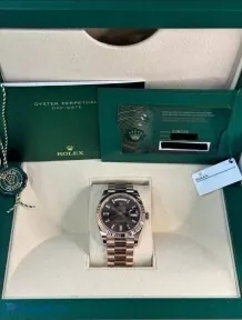 Rolex Day-Date 40mm, dial markers closeup