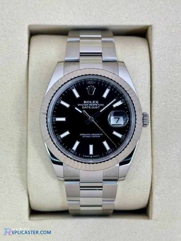 Datejust 41mm watch with fluted bezel