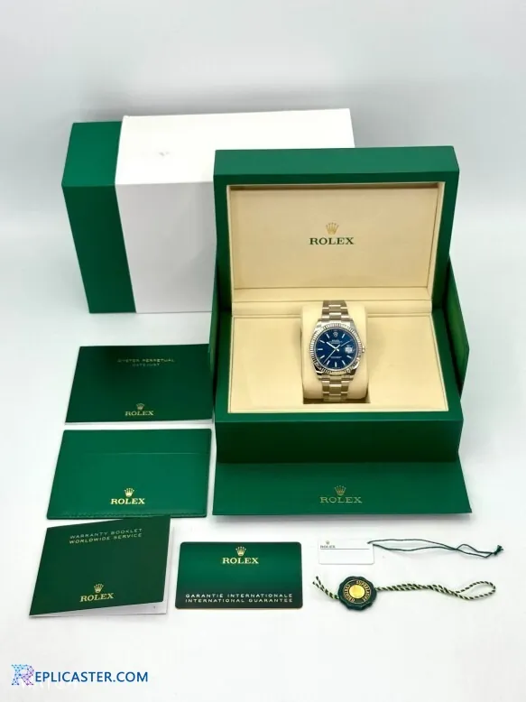 Datejust 41mm blue dial and hour markers