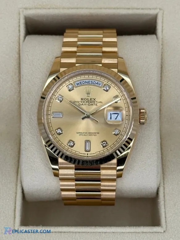 Rolex Day-Date 36mm watch day/date display