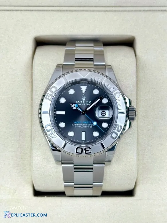 Rolex replica watch angled view
